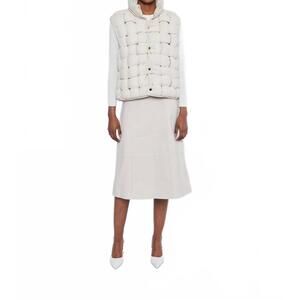 NEW DEA woven leather vest in bone